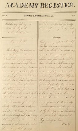 [Manuscript archive relating to Beverly Academy].