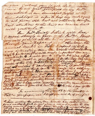 [A letter concerning money, Indian affairs, etc.]