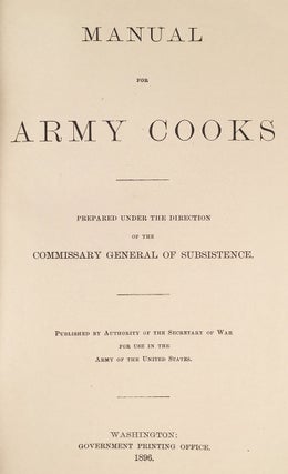 Manual for Army Cooks.