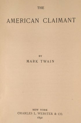 The American Claimant.