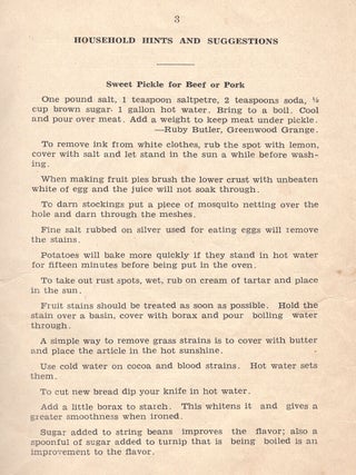 Green Mountain Pomona Grange Cook Book.