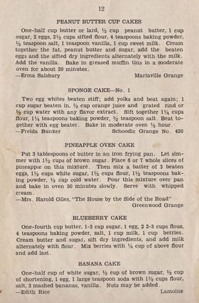 Green Mountain Pomona Grange Cook Book.