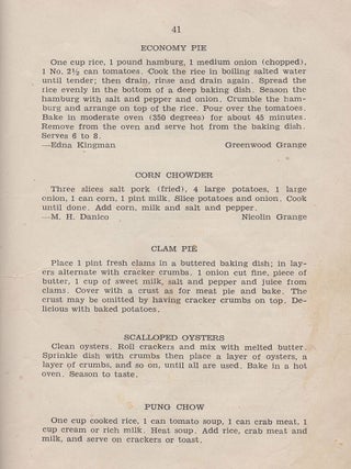 Green Mountain Pomona Grange Cook Book.