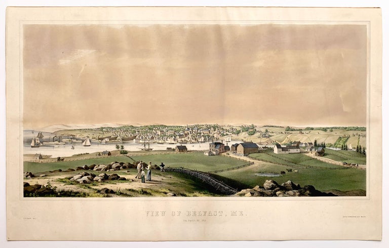 Item #6258 View of Belfast From Roger’s Hill, 1853. George H. Swift, del.