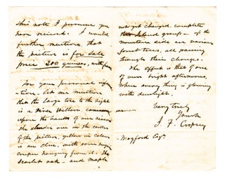 [A letter regarding a painting to be exhibited at the Crystal Palace.]