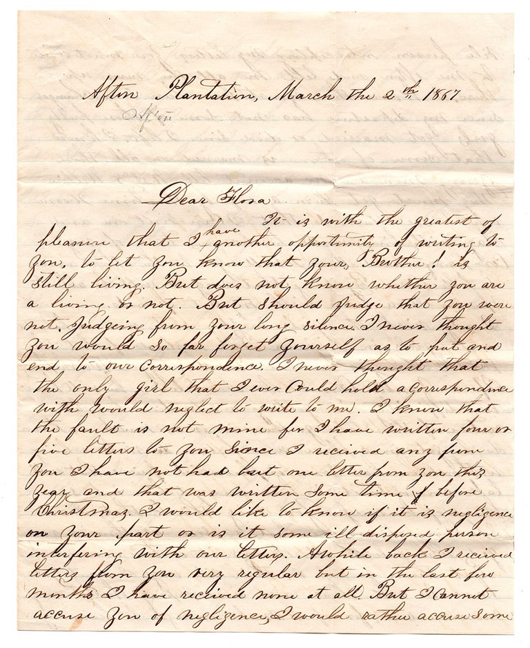 Item #6334 [Reconstruction-era letters of an ex-rebel in Port Hudson and New Orleans.]. Wade Gaulden Chiek, Lucien Bloodwell.