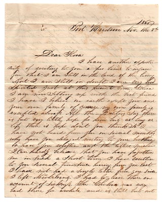 [Reconstruction-era letters of an ex-rebel in Port Hudson and New Orleans.]