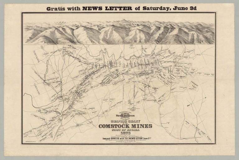 Item #6377 Gratis With News Letter of Saturday, June 3d…Graphic Chart of the Comstock Mines State of Nevada. . B. Treadwell, compiler and del, oseph.