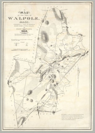 Item #6381 Map of the Town of Walpole, Mass. Formerly a Part of Dedham. Drawn from Actual...