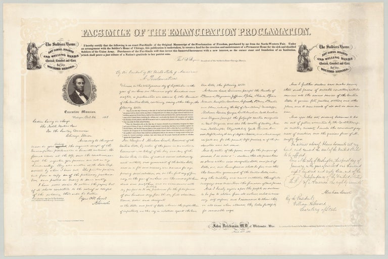 Item #6387 Facsimile of the Emancipation Proclamation. Abraham Lincoln.