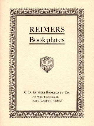 C. D. Reimers Bookplates.