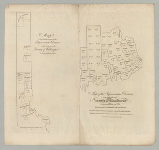 Item #6460 Moses Greenleaf, Map of the Representative Districts in the South part of the COUNTY...