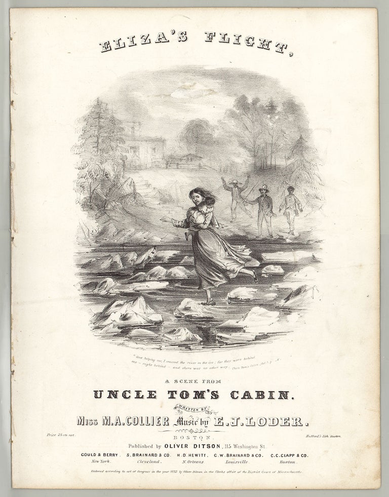 Item #6461 Eliza’s Flight. A Scene From Uncle Tom’s Cabin. Collier, poet M. A., music E. J. Loder.