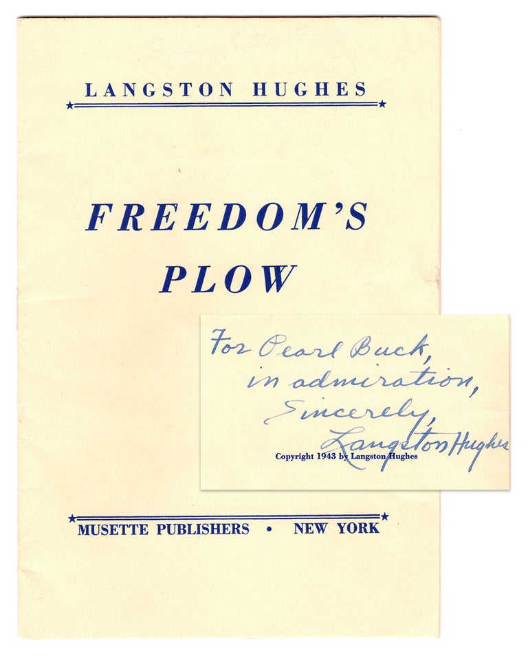 Item #6499 Freedom’s Plow. Langston Hughes.