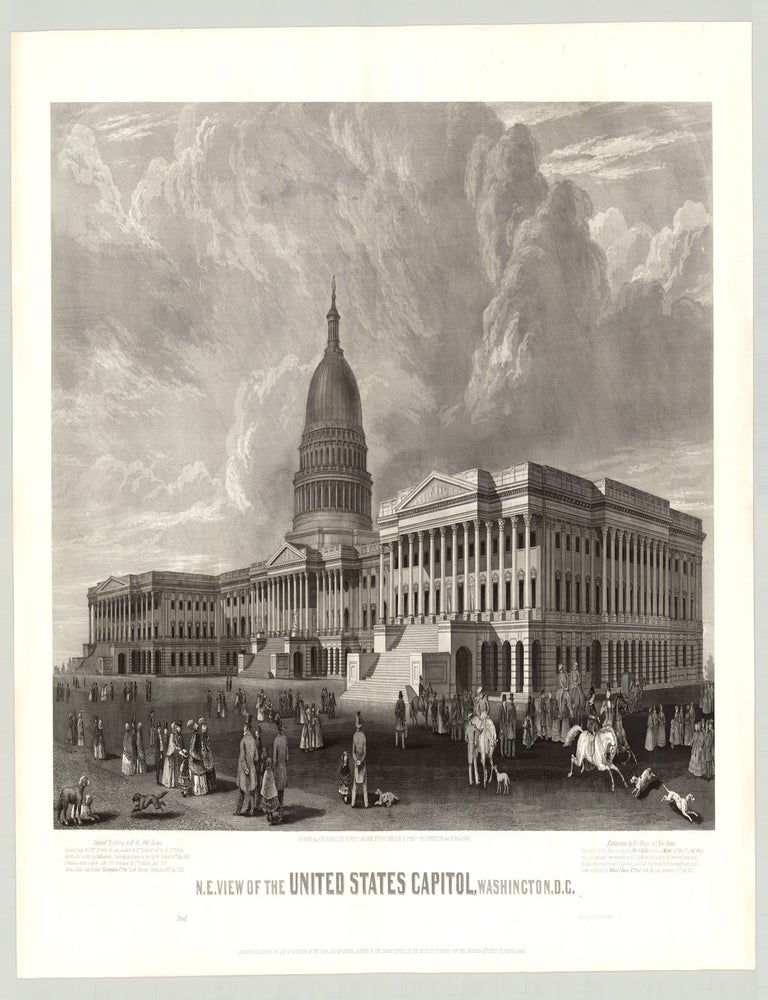 Item #6507 N. E. View of the United States Capitol. Proof. Henry Sartain, engraver.