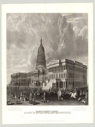 Item #6507 N. E. View of the United States Capitol. Proof. Henry Sartain, engraver