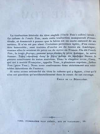 Le Père Tom ou, Vie des Nègres en Amérique.