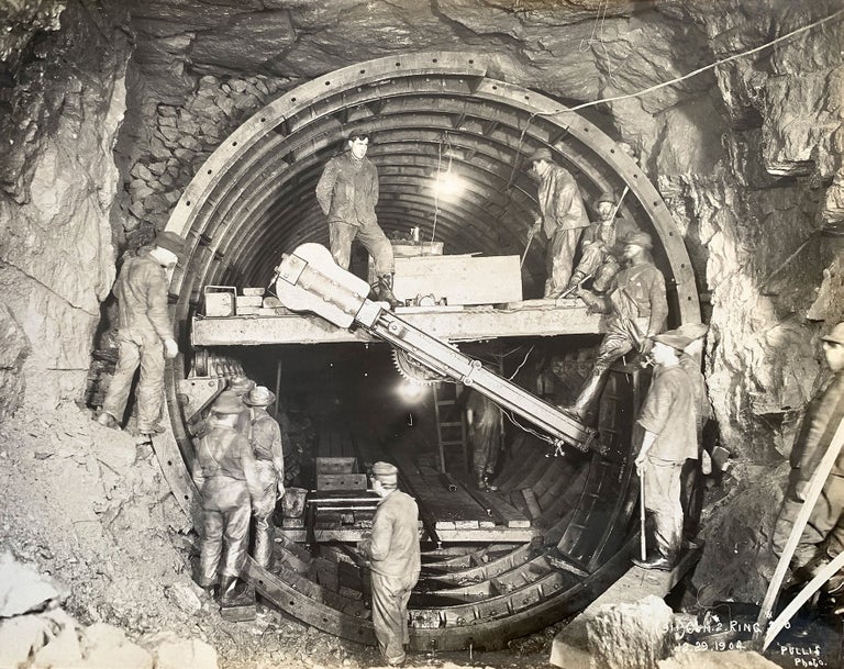 Item #6523 [Photo album documenting the construction of the East River subway tunnel.]. Pierre P. Pullis, photog Granville W.
