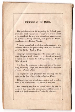 Description of Banvard’s Panorama of the Mississippi River, painted on Three Miles of Canvas: exhibiting a view of country 1200 Miles in Length, extending from the Mouth of the Missouri River to the City of New Orleans; being by far The Largest Picture Ever Executed by Man.