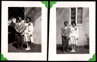 [Photo album of a young Japanese-American woman interned at Heart Mountain Relocation Center.]