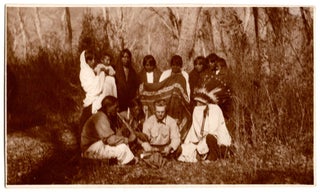 [Real photo postcards of Composer Thurlow Lieurance performing music with Native Americans.]