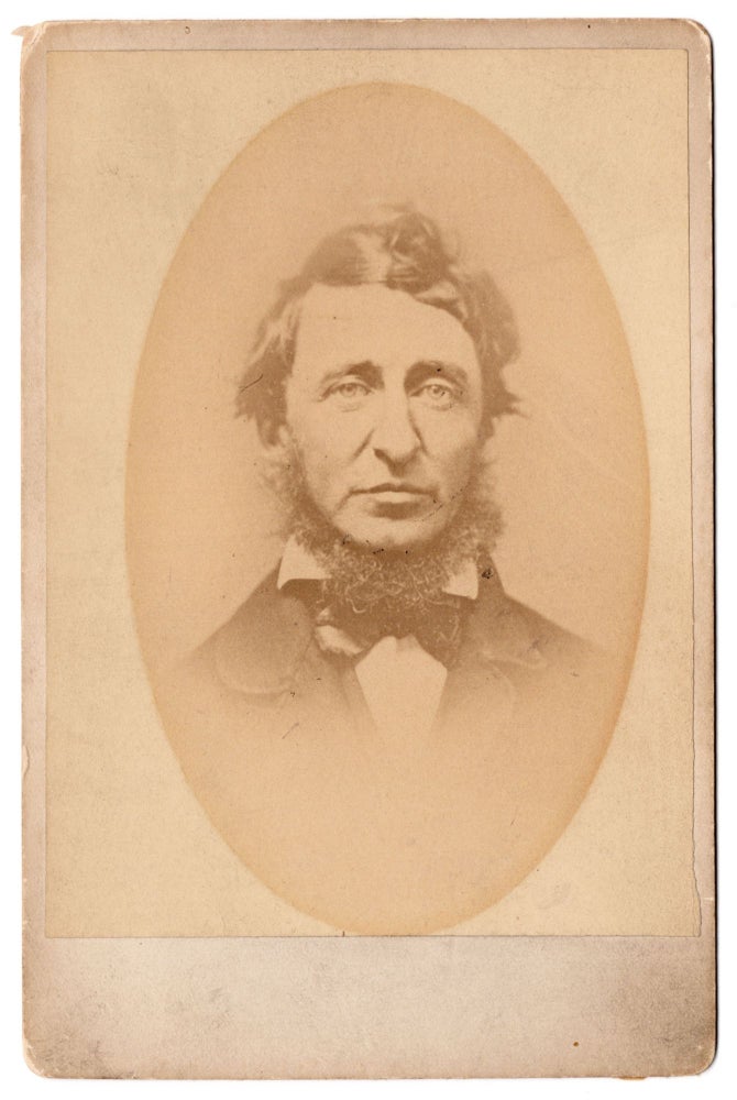 Item #6888 [Cabinet card photo of Henry David Thoreau, after 1856 daguerreotype by Benjamin D. Maxham.]. Alfred W. Hosmer, photographer.