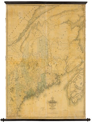 Item #6889 Map of the State of Maine with the Province of New Brunswick. Moses and Greenleaf,...
