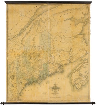 Item #6889 Map of the State of Maine with the Province of New Brunswick. Moses and Greenleaf,...