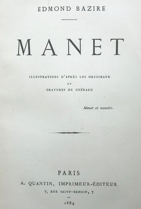 Manet. Illustrations d'apres les originaux et gravures de Guérard.