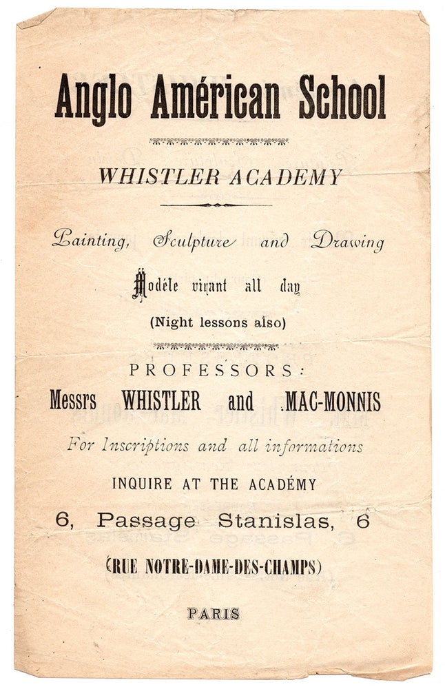 Item #6901 Anglo Américan School. Académie Whistler. Académie Carmen.