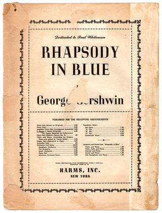 [George Gershwin photo-illustration signed by Ira Gershwin, et al.].