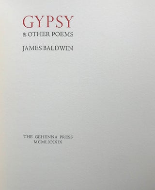 Gypsy & Other Poems.