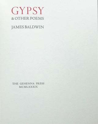 Gypsy & Other Poems.