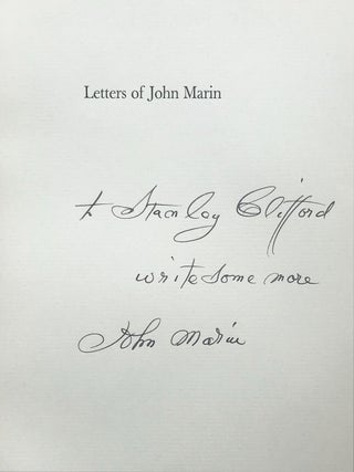 Letters of John Marin.