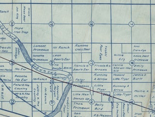 [Maps and photos documenting an oil pipeline built through Otoe and Ponca Reservation land.]