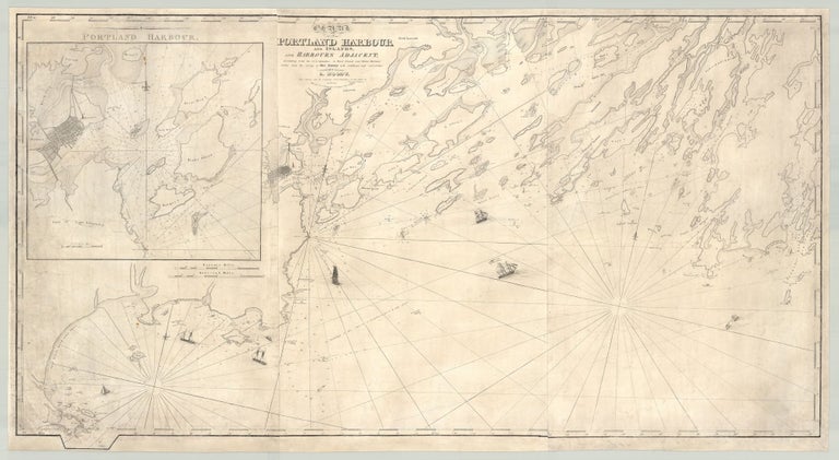 Item #7066 Chart of Portland Harbour and Islands, and Harbours Adjacent, Extending from the river Kennebeck to Wood Island and Winter Harbour, drawn from the survey of Des Barres with additions and corrections. Lemuel Moody.