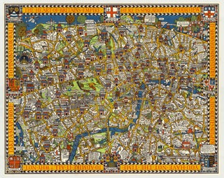 Item #7068 The Wonderground Map of London Town. MacDonald Gill