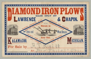 Item #7084 Diamond Iron Plows Made Only by Lawrence & Chapin. Kalamazoo, Michigan