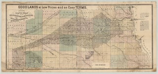 Item #7091 Good Lands at Low Prices and on Easy Terms. Sectional Land Map of the Burlington &...