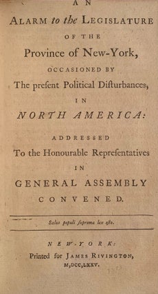 [Revolutionary era pamphlet exchange between Alexander Hamilton and Samuel Seabury].