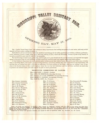 Item #7128 Mississippi Valley Sanitary Fair. Circular. St. Louis…; [with] Mississippi Valley...