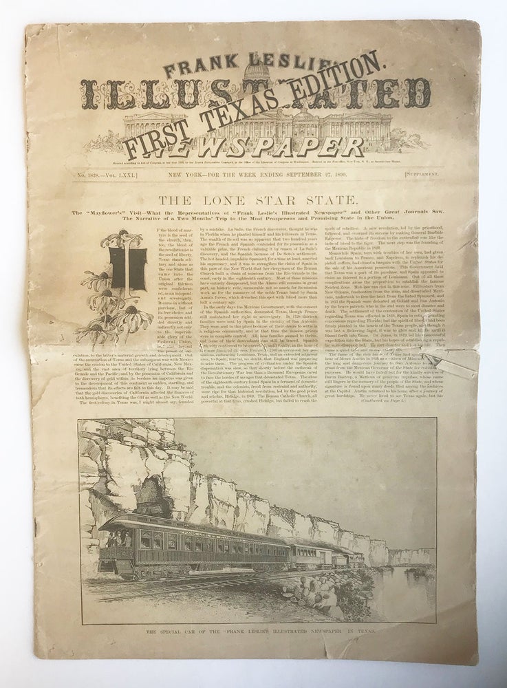 Item #7156 Frank Leslie’s Illustrated Newspaper. First Texas Edition.