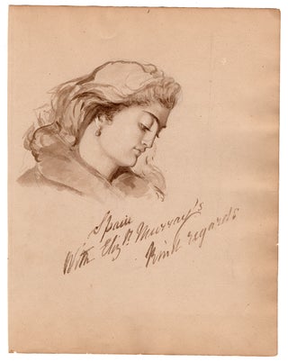 [Autograph letter to “Mrs. Mears” from noted watercolorist Elizabeth Murray reporting on the great fire in Portland, Maine, accompanied by a watercolor portrait].