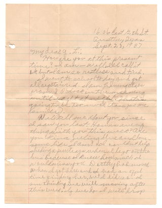 [Archive of letters and miscellaneous documents mainly reflecting the experiences of an African American couple in Texas during the Great Depression and World War II.]