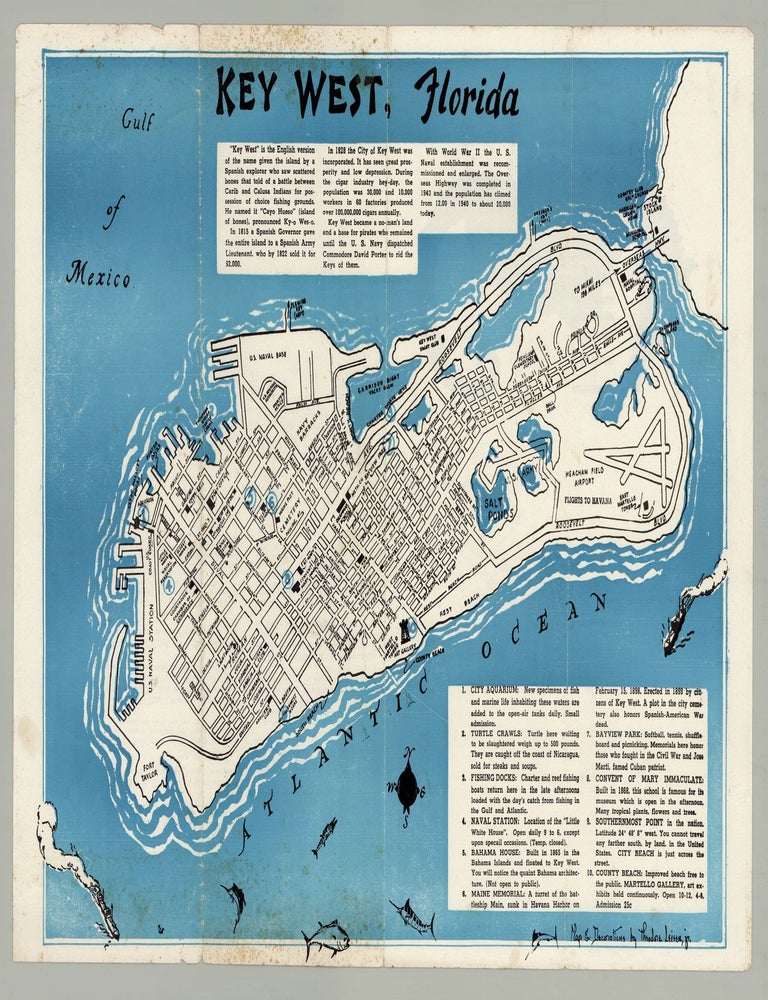Item #7243 Key West, Florida. Theodore Leiser Jr., del.