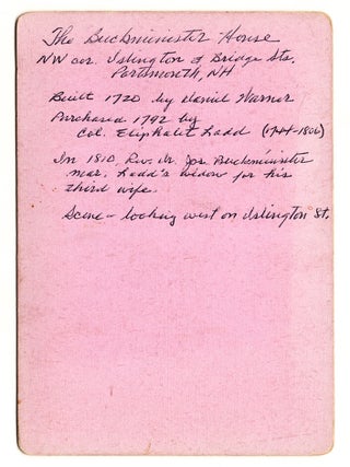 Buckminister House; Portsmouth and Vicinity.