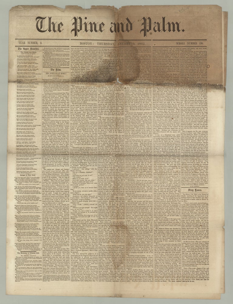 Item #7331 The Pine and Palm. Henry Melrose, et. al James Redpath.