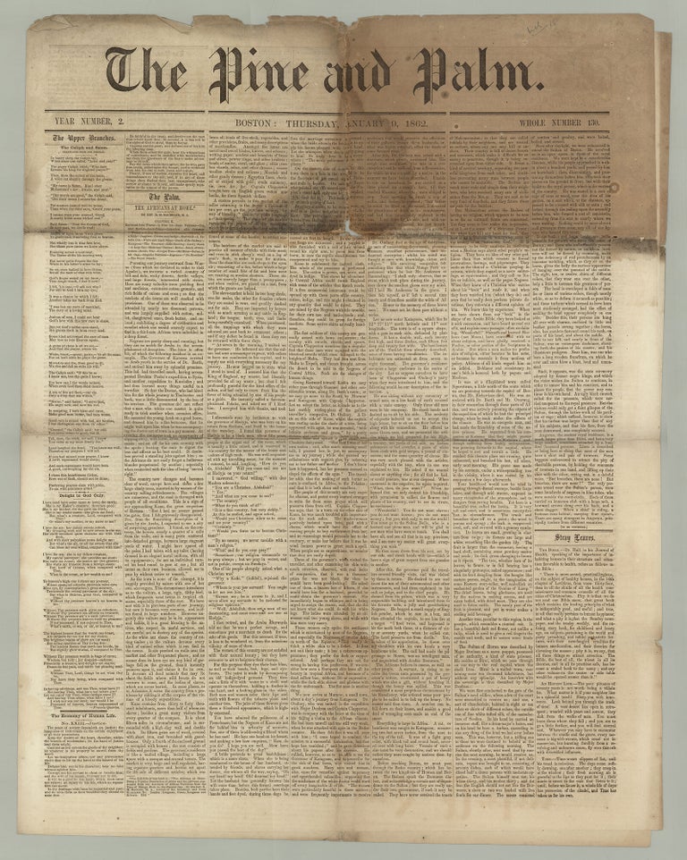 Item #7331 The Pine and Palm. Henry Melrose, et. al James Redpath.