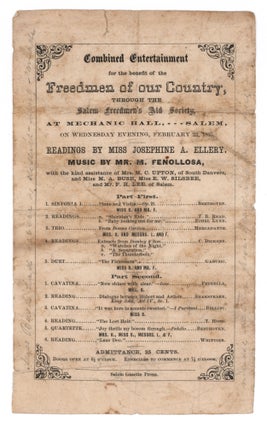 Item #7350 Combined Entertainment for the benefit of the Freedmen of our Country, through the...