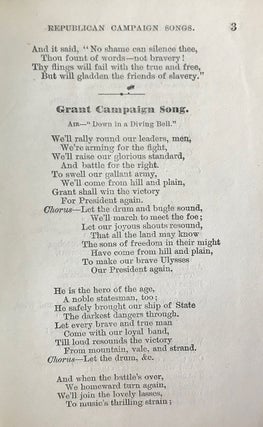 National Republican. Grant and Wilson Campaign Song-Book.